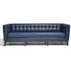 Blue Leather Living Room Sofa for a Contemporary Living Room