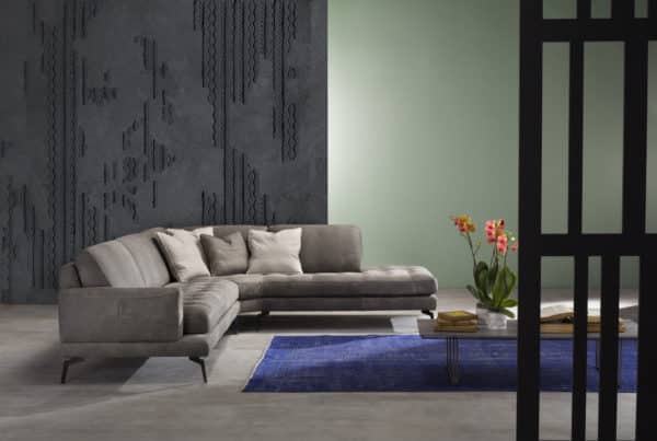 Living Sectional Sofa | Contemporary Leather Sectional Sofa in Modern Living Room | San Francisco Design