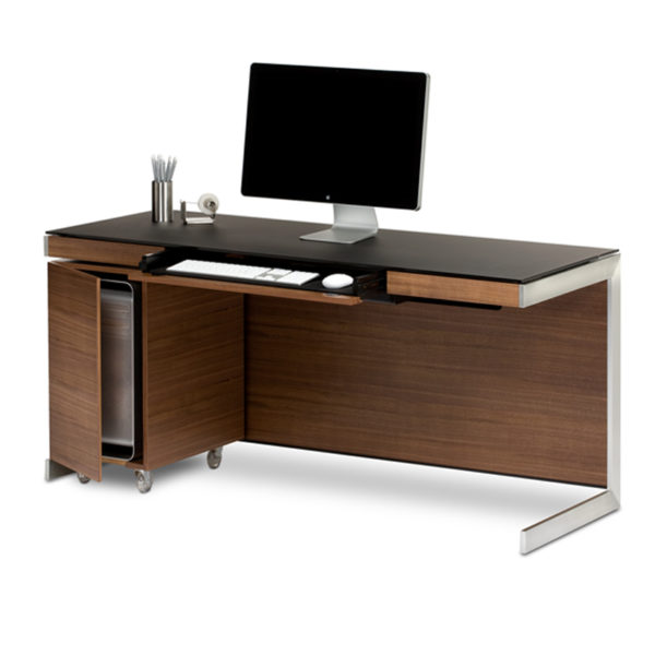 contemporary Home office desk system with storage & shelves