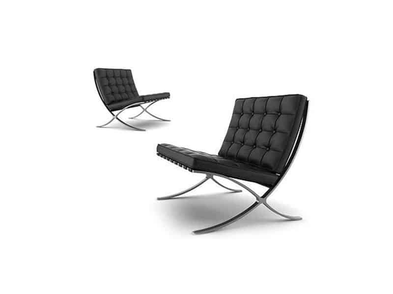 Barcelona Chair Ottoman Modern, Leather Chairs Modern