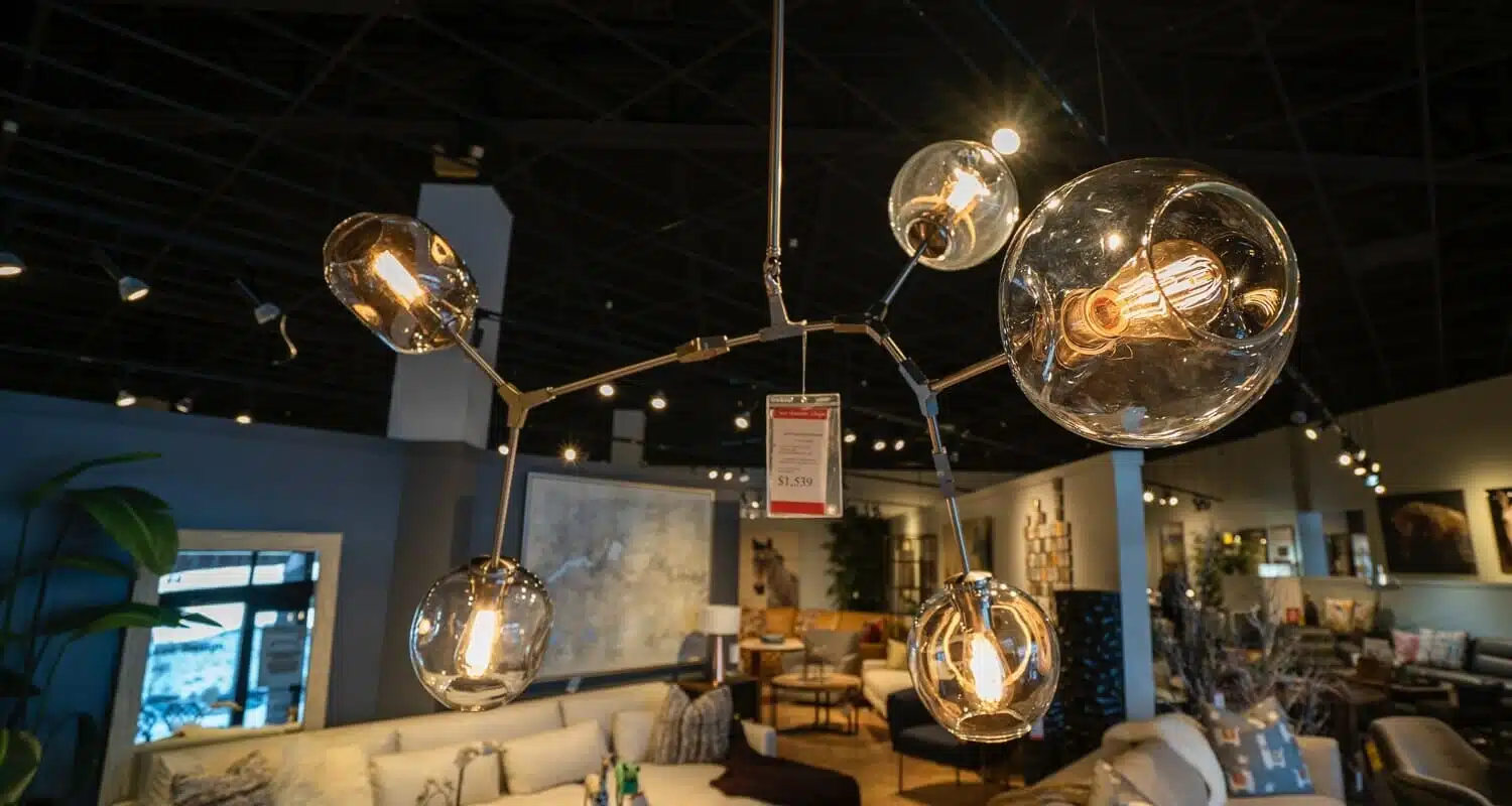 Modern Chandelier Home Decor in San Francisco Design's Salt Lake City Furniture Store and Showroom