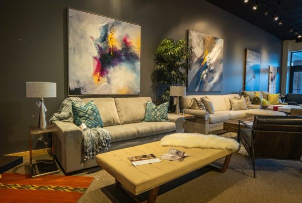 Find modern sofas, benches and tables for your contemporary living room at our Park City Furniture Store