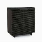 Modern Contemporary Style Mini Bar Cabinet in Charcoal Stained Ash