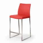 Red Curvo Modern Counter Chair & Bar Stool