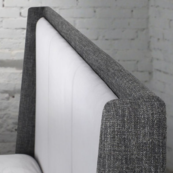 Imagine Bed Headboard Modern Gray Fabric Detail