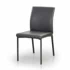 Mancini Black Leather Modern Dining Chair