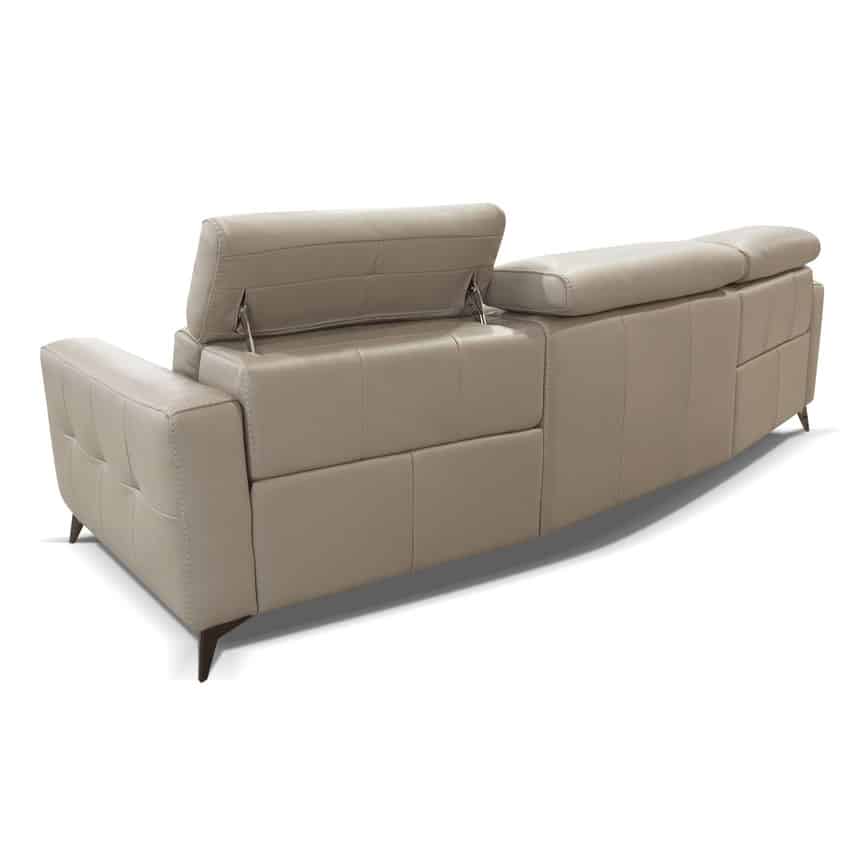Modern Leather Sofa with extendable headrest