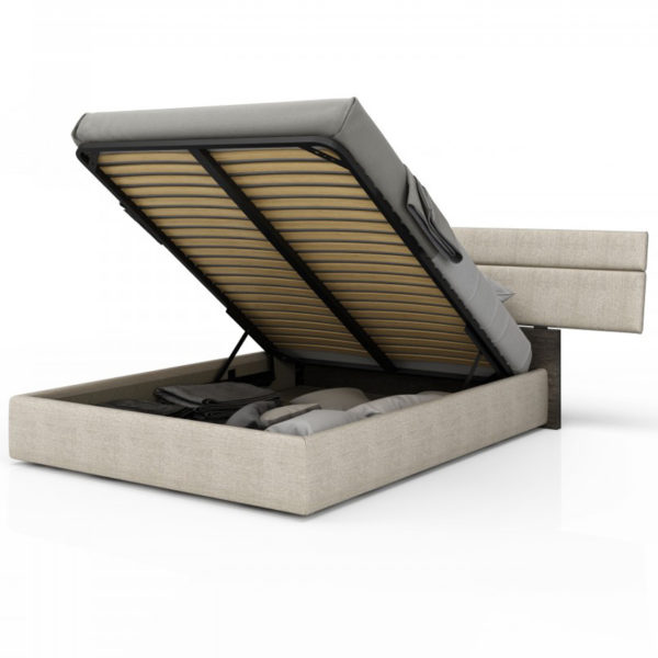 Modern Upholstered bed frame with storage underneath