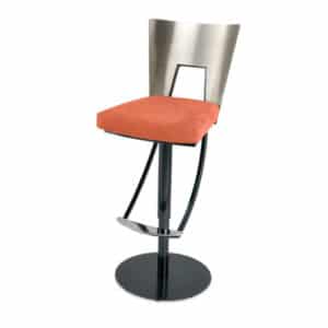 Hydraulic stainless steel barstool for a modern kitchen