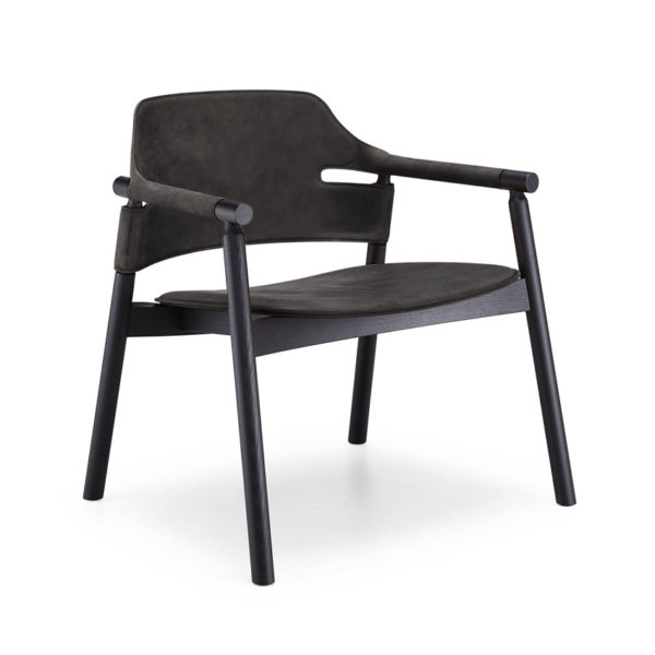 The Suite - Leather Modern Dining Room Chair in Black