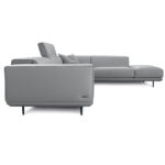 Modern Leather Living Room Sofa With Headrest