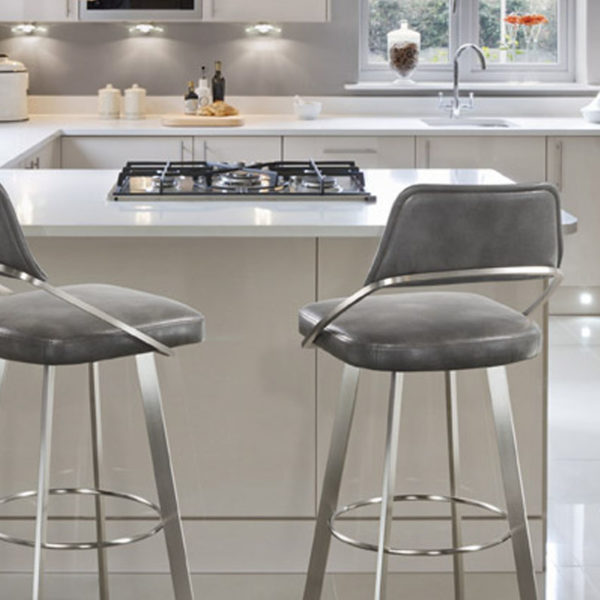 Grey Counter Height Stools for a Modern Kitchen