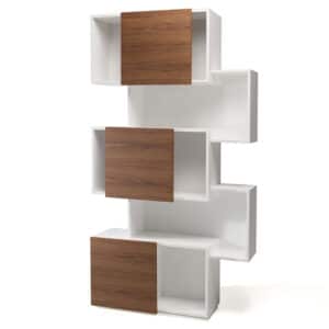 modern contemporary bookcase for a bedroom, office, or living room