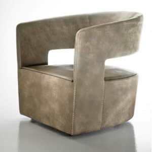 Gem Modern Leather Arm Chair for a Contemporary Accent