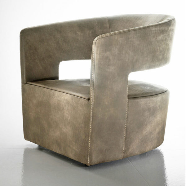 Gem Modern Leather Arm Chair for a Contemporary Accent