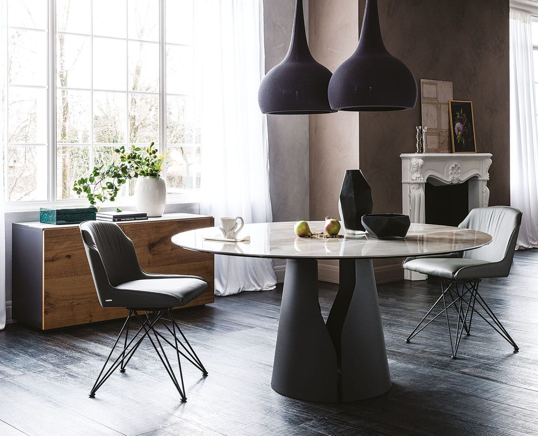 Cattelan modern dining table natural light in a contemporary home