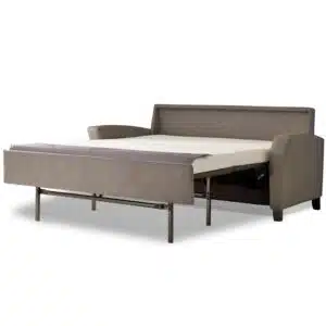 Comfortable Modern Leather Sleeper Sofa for a Contemporary Guest Room