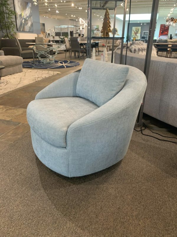 Discount Modern Living Room Furniture - Gray Swivel Chair