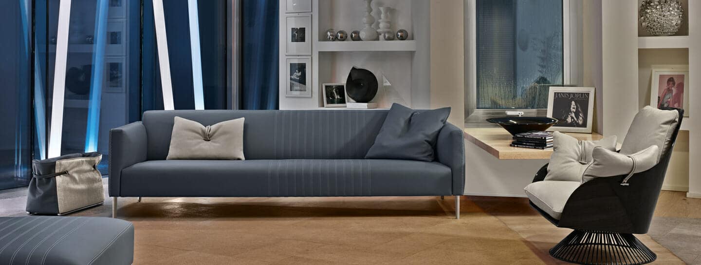 Menswear Inspired Modern Contemporary Sofa