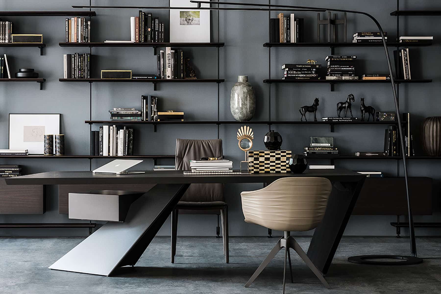 Dark Colored Modern Office Furniture | Modern Desk & Chairs | San Francisco Design