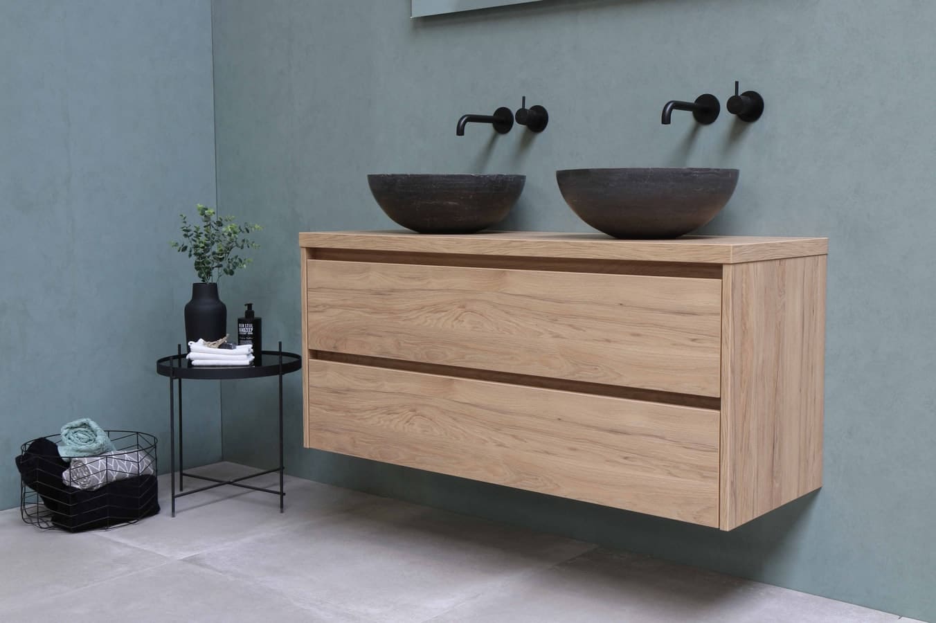 Contemporary bathroom double sink design