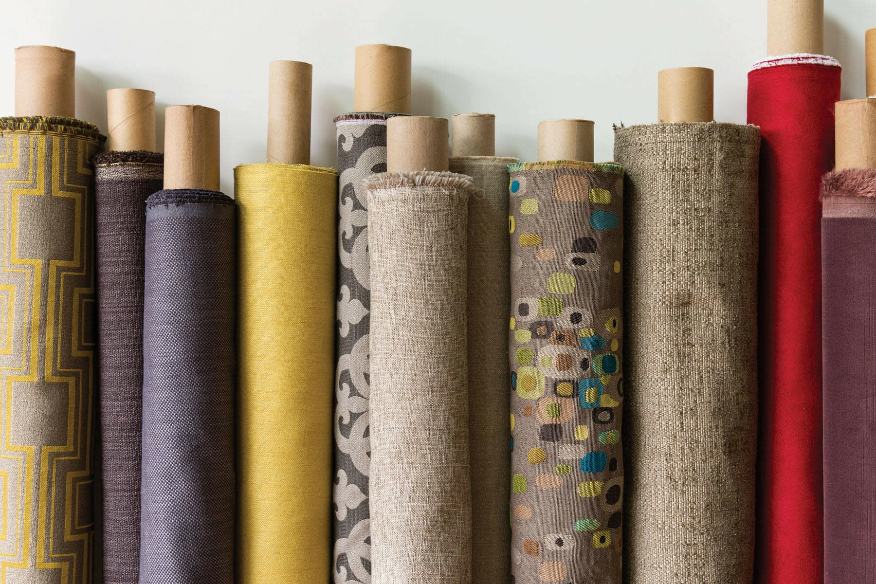 Neutral Colored Patterned Fabrics for Interior Design