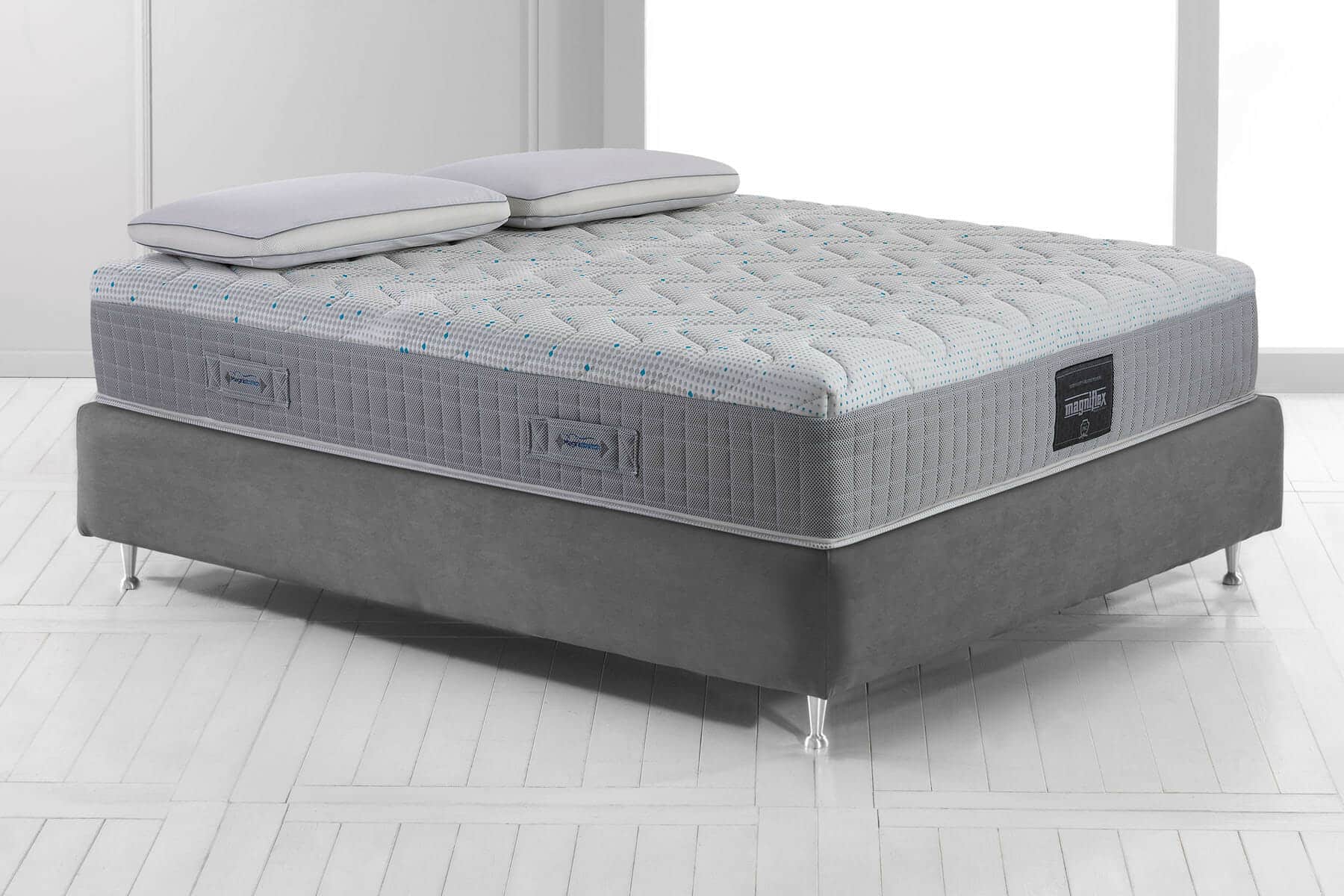 Gray Mattress and Separate Bed FRame