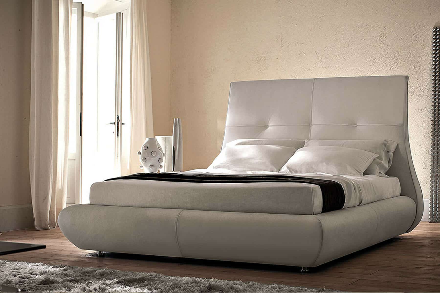 Unique Modern Light Gray Bed Frame from San Francisco Design