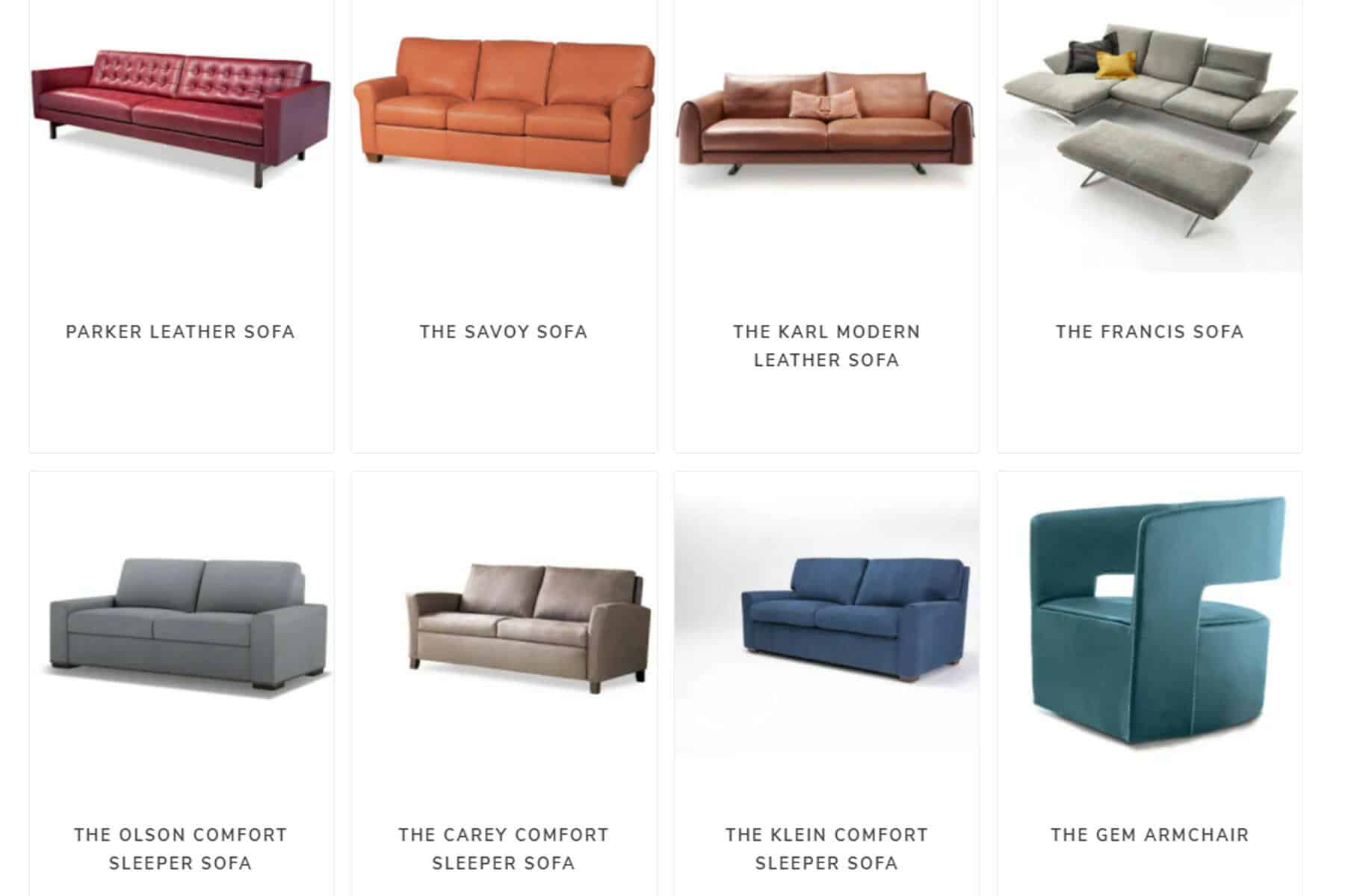 researching high end contemporary sofas