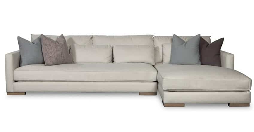 Modern Sectional Sofa with Throw Pillows Interior Design
