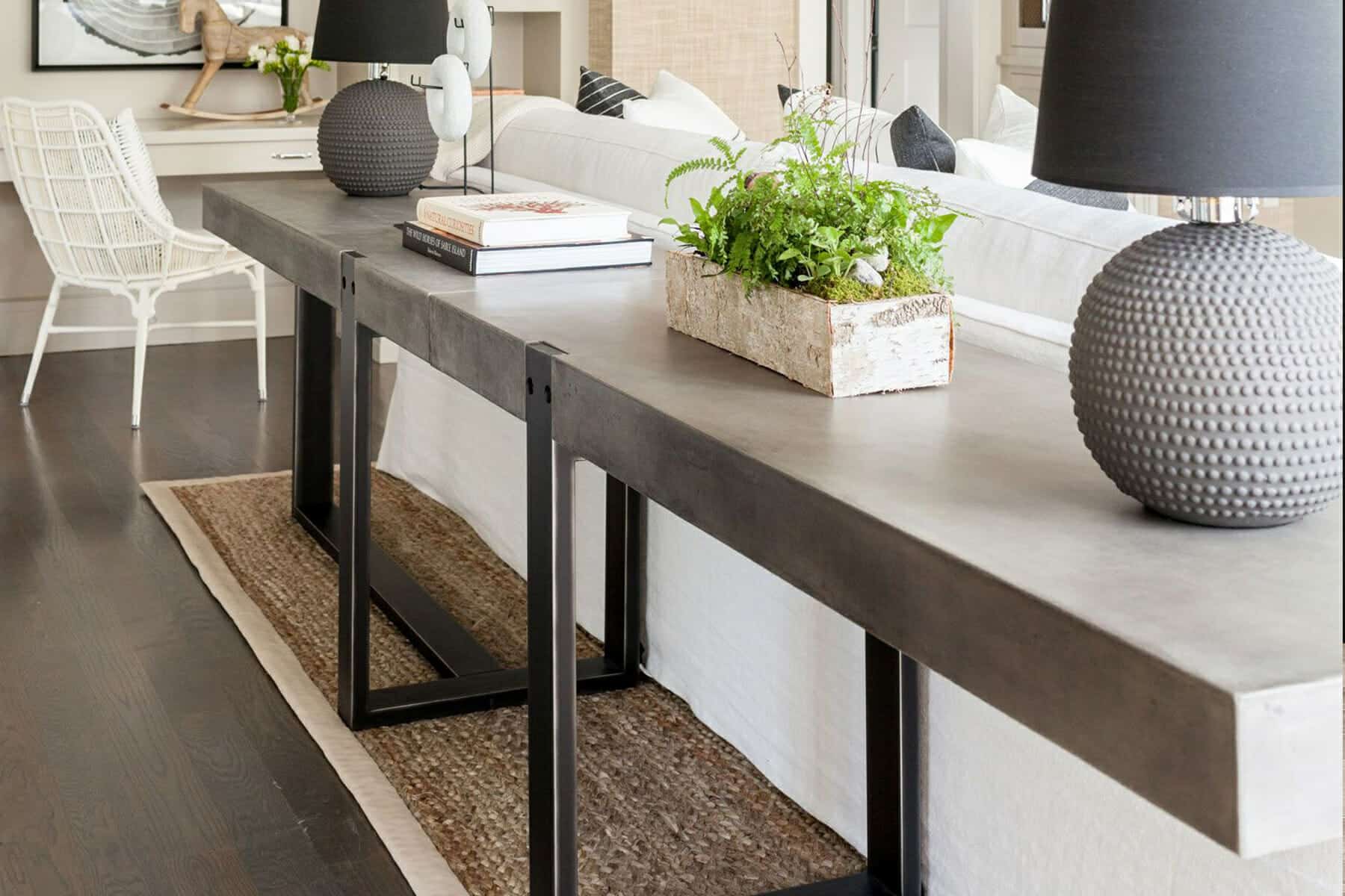 Modern Sofa Table in a contemporary living room San Fran Design