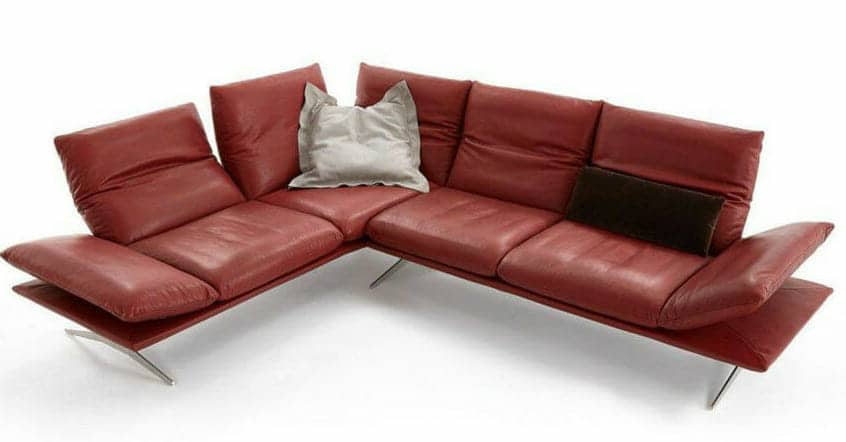 Red leather sofa for living room - Francis sofa