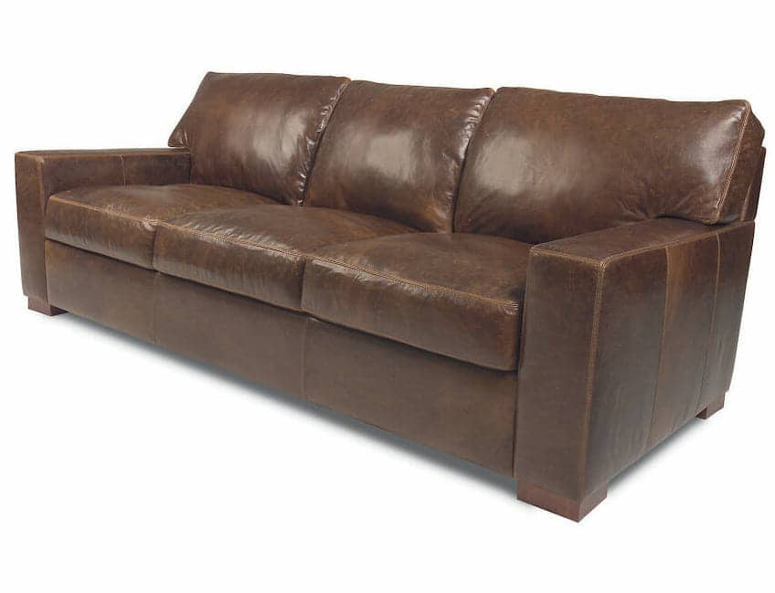 Modern down sofa - brown leather sofa - Danford