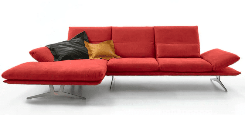 modern fabric sofa - red contemporary sofa
