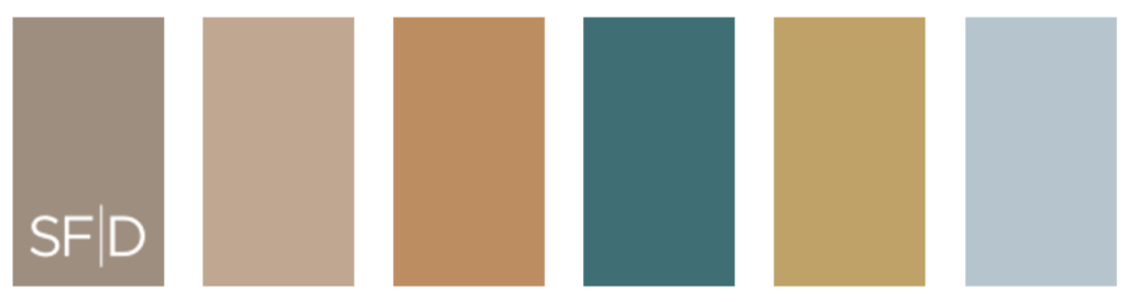 Textured earth tone color palettes